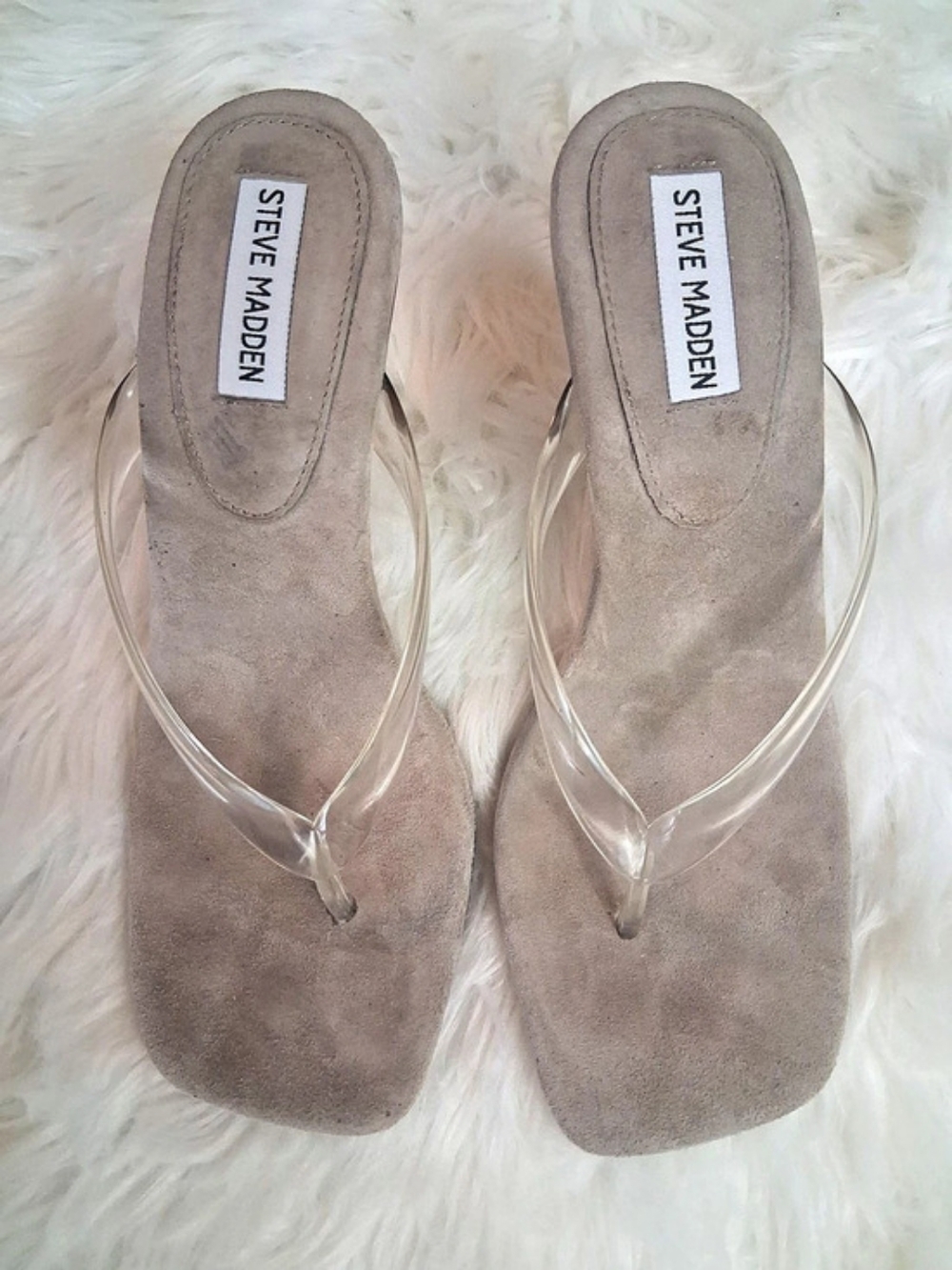 Steve Madden Florin Clear Strap Pink Heels Size 10M
